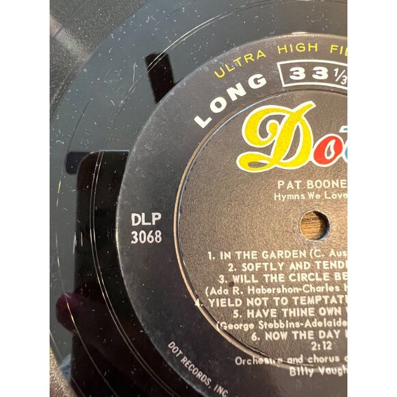 Pat Boone Hymns We Love Vinyl Record LP 33 1/3 RPM Ultra High Fidelity DLP 3068 - Picture 3 of 5